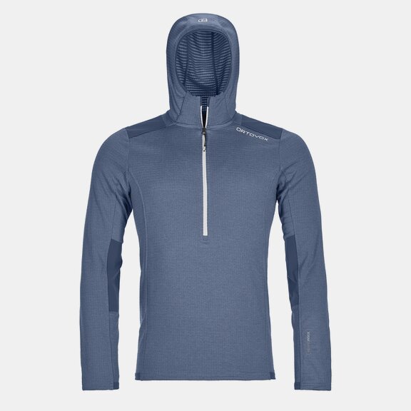 ORTOVOX FLEECE LIGHT GRID ZIP NECK HOODY M Hoodies